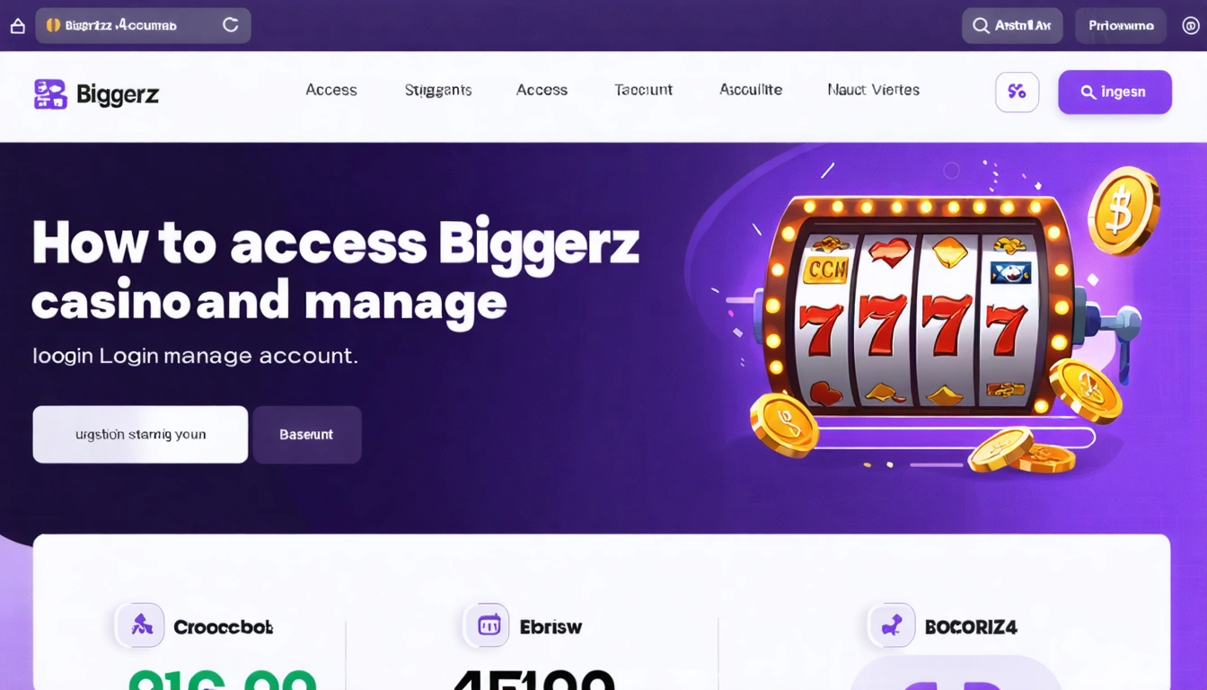 How to access Biggerz casino login and manage account